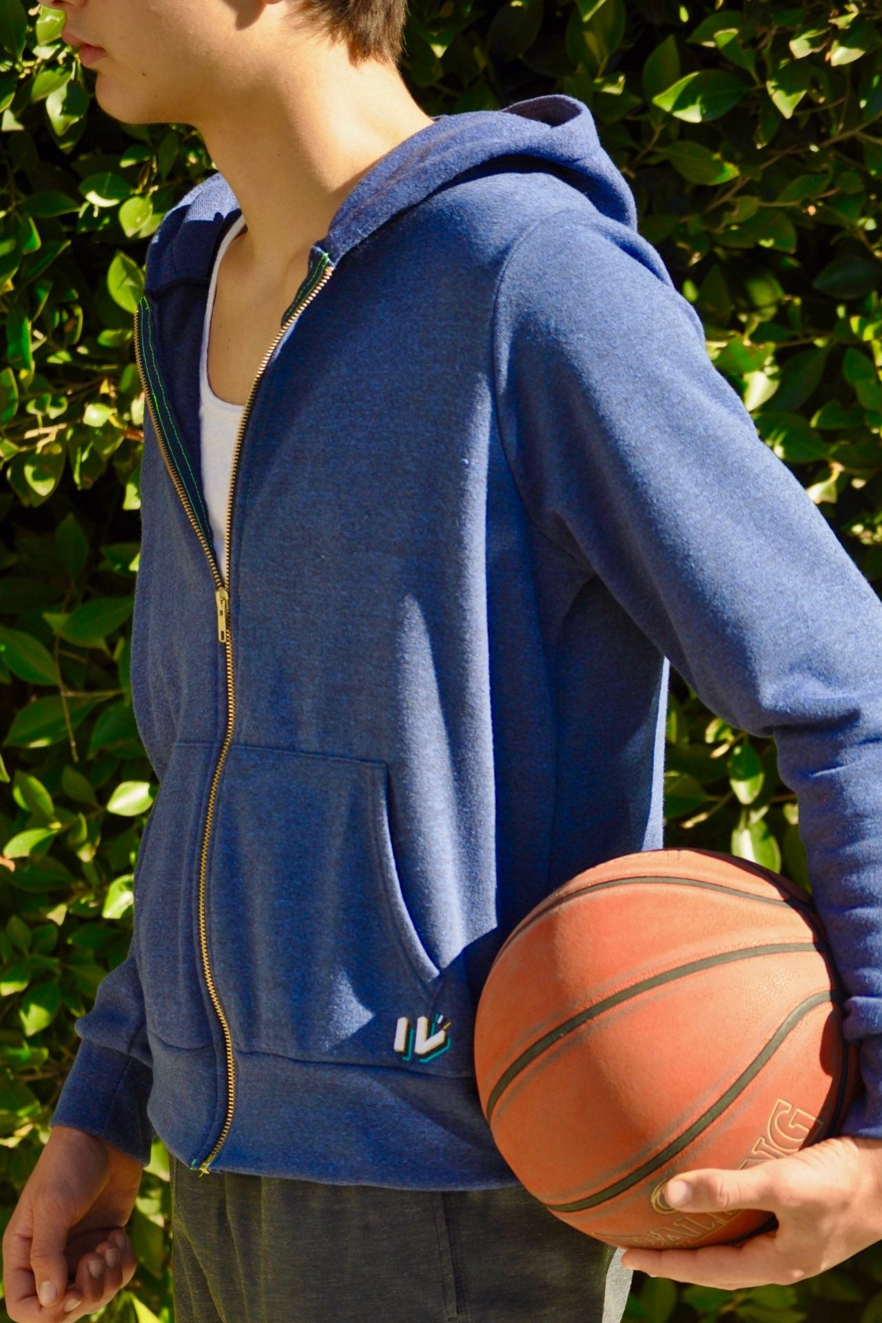 basketball zip up hoodie